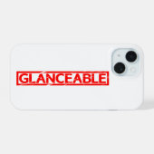Glancestempel iPhone 15 Case (Achterkant horizontaal)