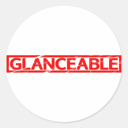 Glancestempel Ronde Sticker (Voorkant)