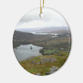 Glanmore Lake uit Healy Pass Ireland. Rond. Keramisch Ornament (Links)