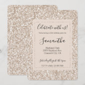 Glans Blozende Crème Glitz Glitter Kaart (Voorkant / Achterkant)