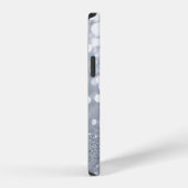 Glans en glinster van zilveren glitter abstract iPhone hoesje (Rechterkant)