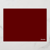 Glans en schitter folie kerstfeest uitnodiging (Achterkant)