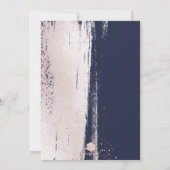 Glans, Faux Metallic Blush Roze Penseelstreek Kaart (Achterkant)