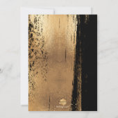 Glans, Faux Metallic Gouden Borstelslag Kaart (Achterkant)