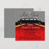 Glans Glamour Rode Loper Filmster Uitnodigingen (Voorkant / Achterkant)