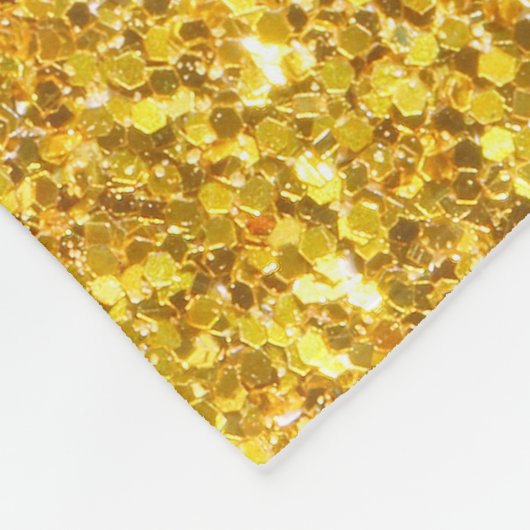 Glans goud Glitter Patroon Fleece Deken (Hoek)