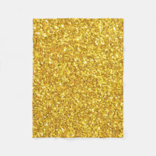 Glans goud Glitter Patroon Fleece Deken