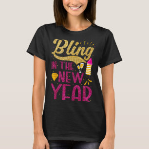 Glans in het nieuwe jaar Oud en Nieuw-feest voor v T-shirt