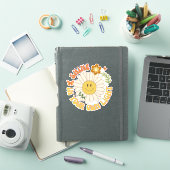 Glans in je eigen Light retro daisy plakboek Sticker (iPad Cover)