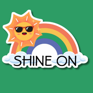 Glans op regenboog Motivatie waterdicht Sticker