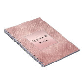 Glans Roze Goud Glamour  Notitieboek (Rechterzijde)