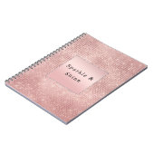 Glans Roze Goud Glamour  Notitieboek (Linkerzijde)