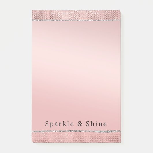 Glans Roze Goud Glamour  Post-it® Notes (Voorkant)