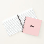 Glans Roze Modern Minimalistisch Ontwerp Notitieboek (Binnen)