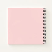 Glans Roze Modern Minimalistisch Ontwerp Notitieboek (Achterkant)
