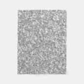 Glans Sparkling Zilver Grijs Glitter Patroon Fleece Deken (Voorkant)