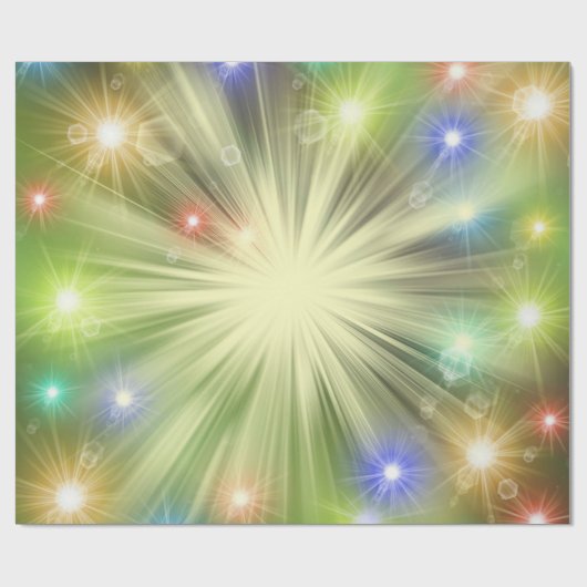 glans, ster, glans, gloed, glitter, licht, effect cadeaupapier (Vlak)