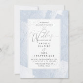 Glans, Stof Blauw Aquarel + Nep Metaal Kaart (Voorkant)