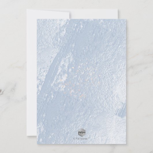 Glans, Stof Blauw Aquarel + Nep Metaal Kaart (Achterkant)