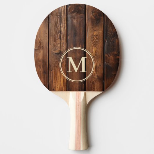 Glans Verfplaten Monogram Tafeltennisbatje (Voorkant)
