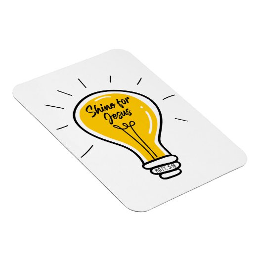 Glans voor JEZUS - Matteüs 5:16 Zondag School Magneet (Rechterzijde)