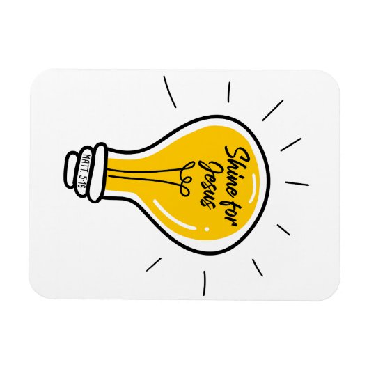 Glans voor JEZUS - Matteüs 5:16 Zondag School Magneet (Horizontaal)