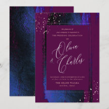 Glans, Winter Blauw met penseelstreken+Cassis