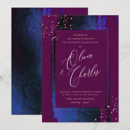 Glans, winterblauwe borstelstreken + chassis kaart