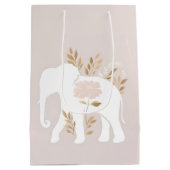 glans witte olifant medium cadeauzakje (Achterkant)