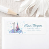 Glans Zilveren Bevroren Koninkrijk Kasteel 1e Verj Etiket (Insitu)