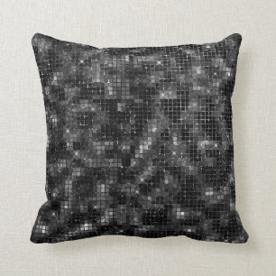 Glans Zwart Glamour Pailletten Look Kussen
