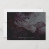 Glans zwart goud glitter kalligrafie ontvangstkaar kaart (Achterkant)