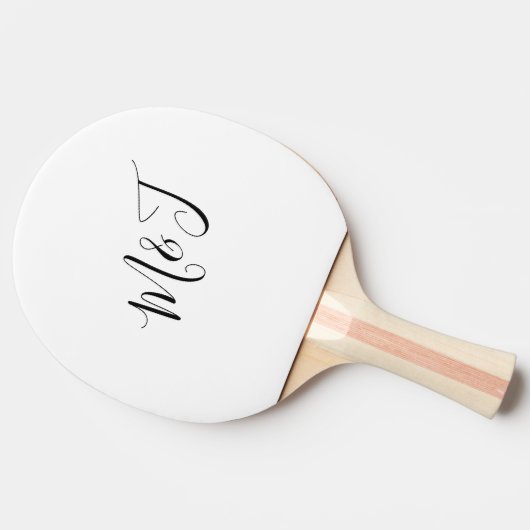 Glansde Initialen Matig Tafeltennisbatje (Zijkant)