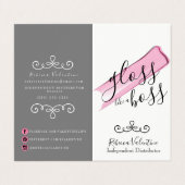 Glansggeworden Visitekaartje (Buitenkant ongevouwen)