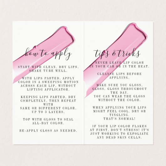 Glansggeworden Visitekaartje (Binnenkant ongevouwen)