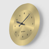 Glansrijke metalen goudachtergrond grote klok (Hoek)
