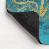 Glanst het Gouden Blauw van sterren Muismat (Hoek)