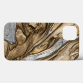Glanzend Aards Marmer Wervelpatroon Case-Mate iPhone Case (Achterkant (horizontaal))