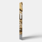 Glanzend Aards Marmer Wervelpatroon Case-Mate iPhone Case (Achterkant / Rechts)