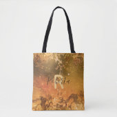 Glanzend Abstract Koper Brons Modern Glam Chic Tote Bag (Voorkant)