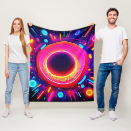 Glanzend Abstract Ontwerp Fleece Deken