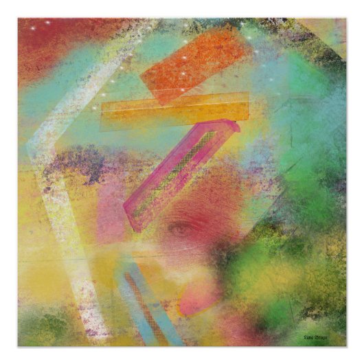 Glanzend Abstract Poster (Voorkant)