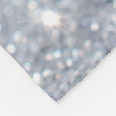 glanzend abstracte achtergrond van zilverglitter fleece deken (Hoek)
