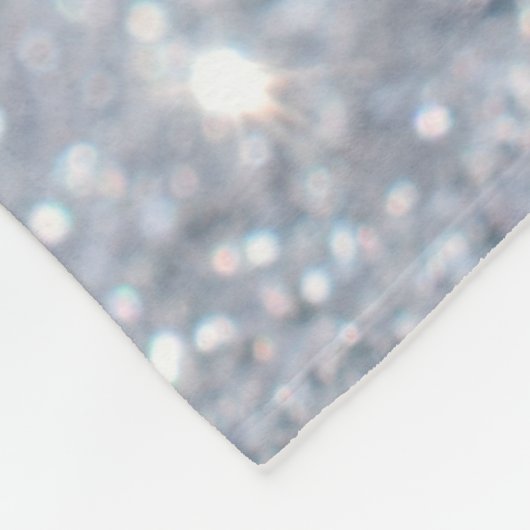 glanzend abstracte achtergrond van zilverglitter fleece deken (Hoek)
