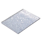 glanzend abstracte achtergrond van zilverglitter notitieboek (Linkerzijde)