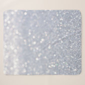 glanzend abstracte achtergrond van zilverglitter sherpa deken (Voorkant (horizontaal))