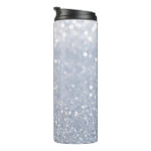 glanzend abstracte achtergrond van zilverglitter thermosbeker (Geroteerd rechts)