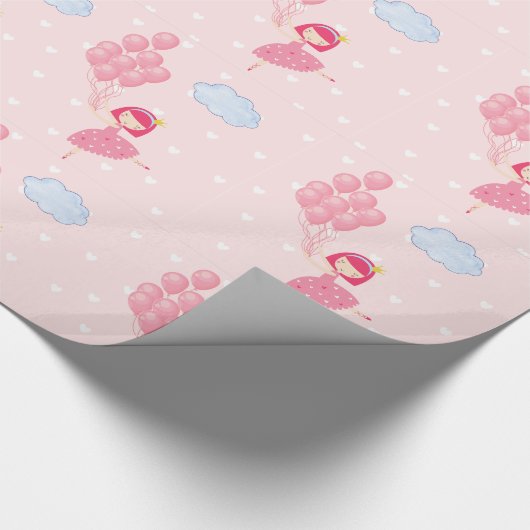 Glanzend ballerina roze inpakpapier (Hoek)