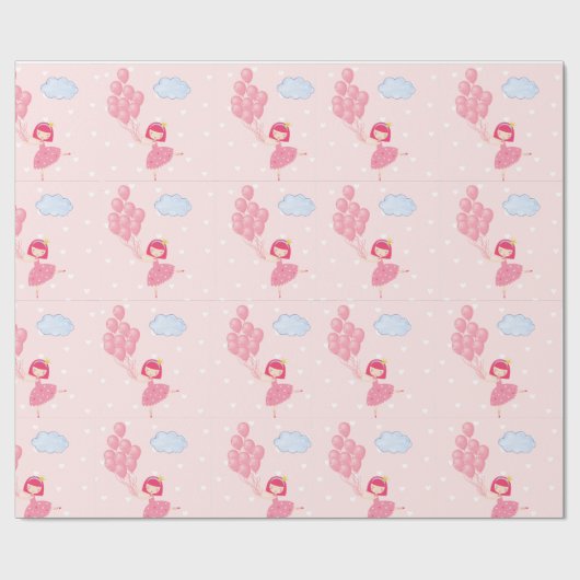 Glanzend ballerina roze inpakpapier (Vlak)