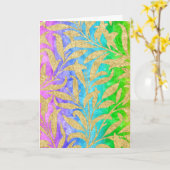 Glanzend bladgoud patroon regenboog van kleuren kaart (Gele Bloem)